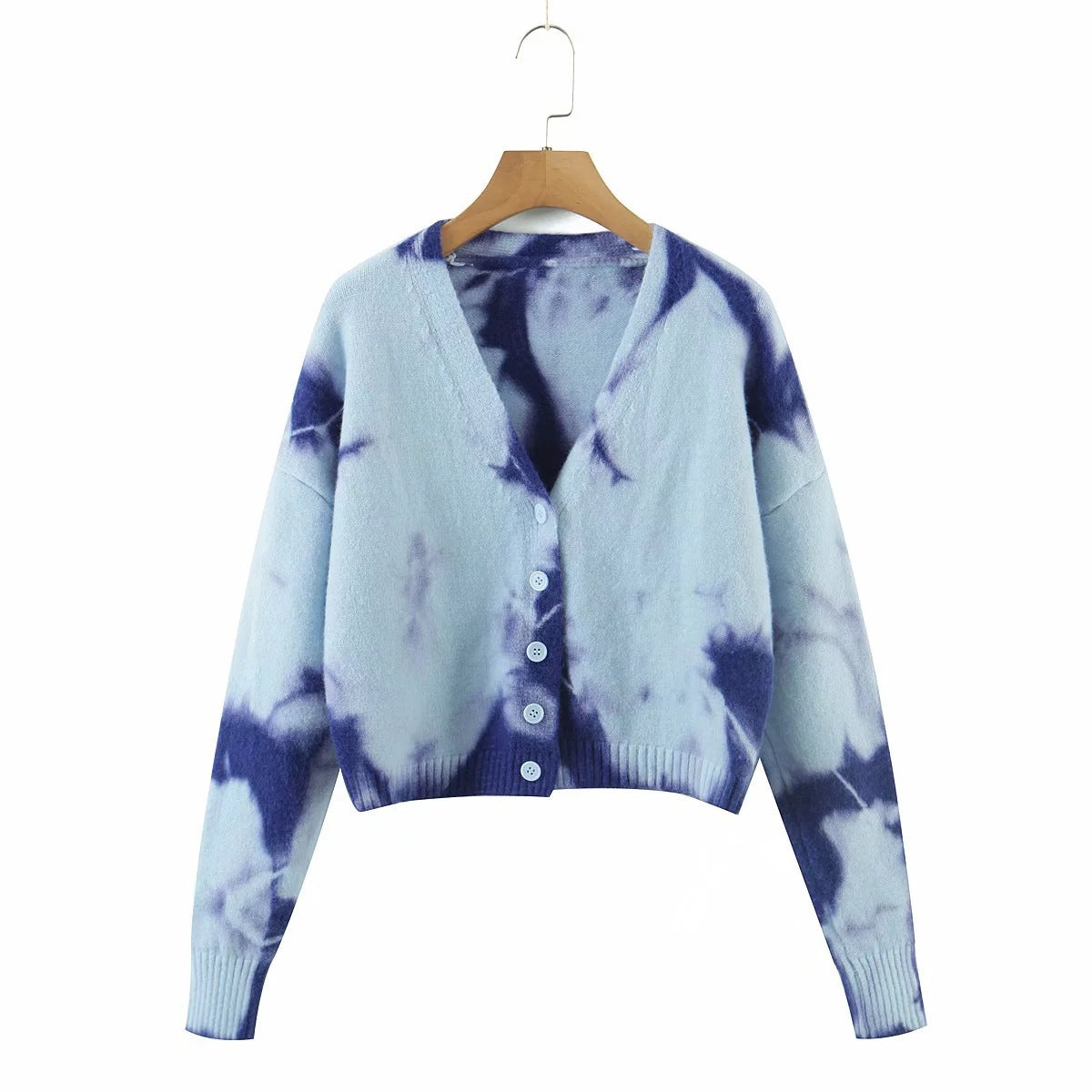 V-Neck Tie Dye Button Down Cardigan (Multiple Colors)