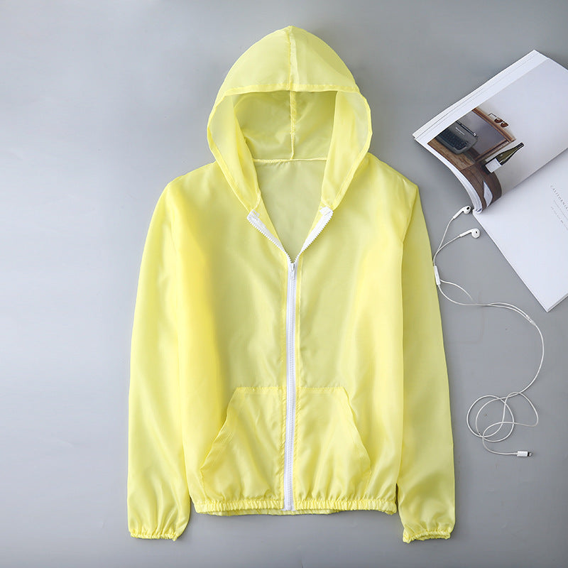 Pastel Thin Sun Protection Hooded Jacket (Multiple Colors)