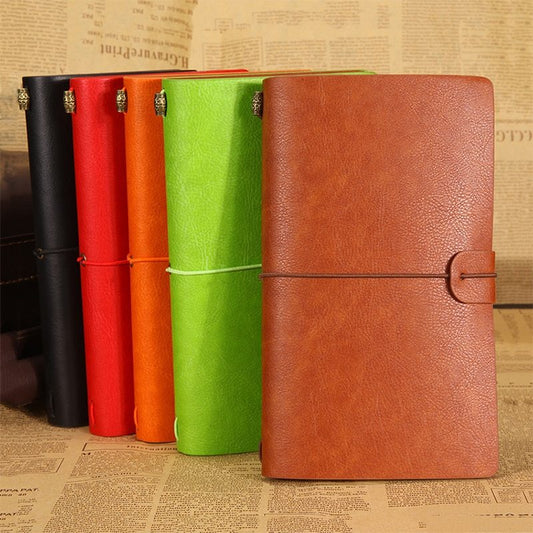 Vintage Travelers Leather Compact Journal (Multiple Colors)