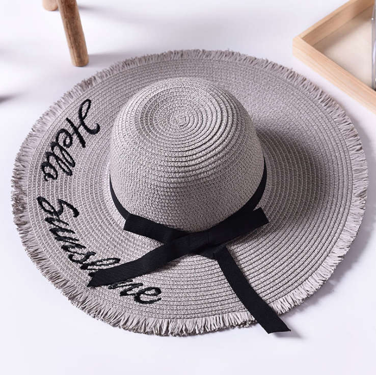 "Hello Sunshine" Beach Sun Hat (Multiple Colors)