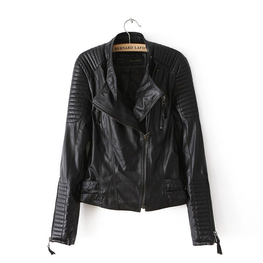 Locomotive Vegan Leather Motorcycle Jacket (Black)