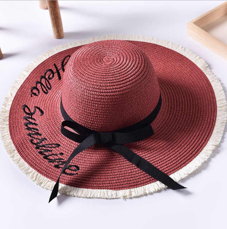 "Hello Sunshine" Beach Sun Hat (Multiple Colors)