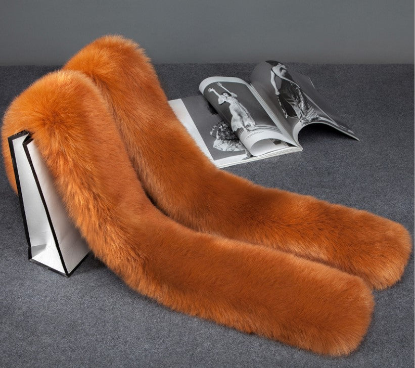 Faux Fur Plush Long Scarf (Multiple Colors)