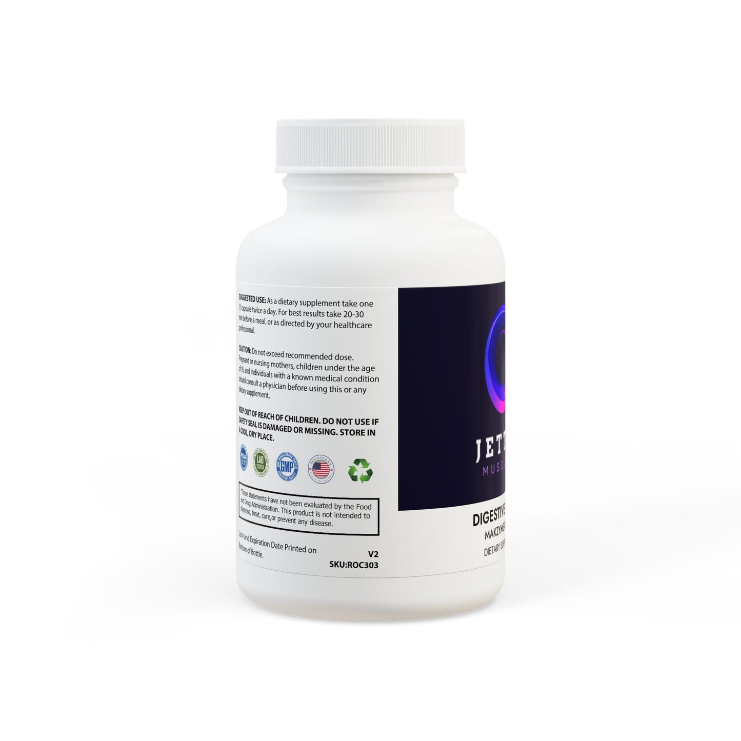 Jett Fuel Digestive Enzyme Blend Supplement (60 Capsules)