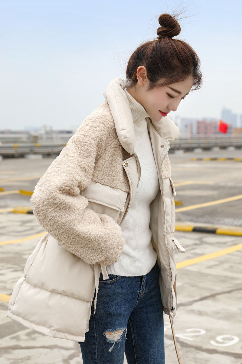 Fashionable Fleece Puffer Coat (Multiple Colors)