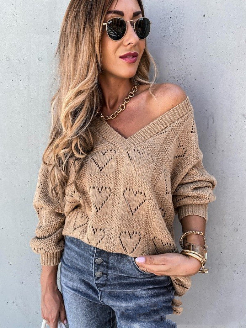 Love Heart Stitch Sweater (Multiple Colors/Styles)