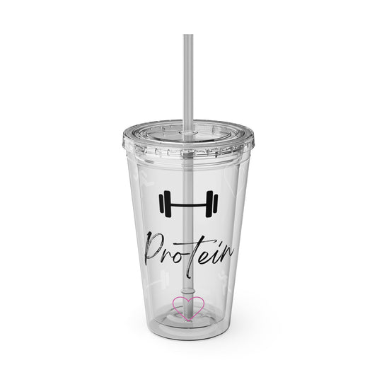 Jett Fuel Protein Shake Tumbler with Straw, 16oz