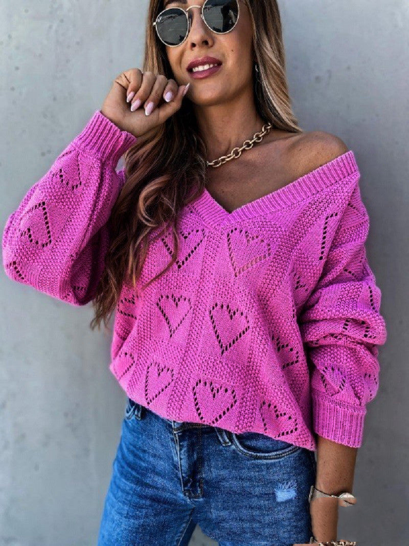 Love Heart Stitch Sweater (Multiple Colors/Styles)