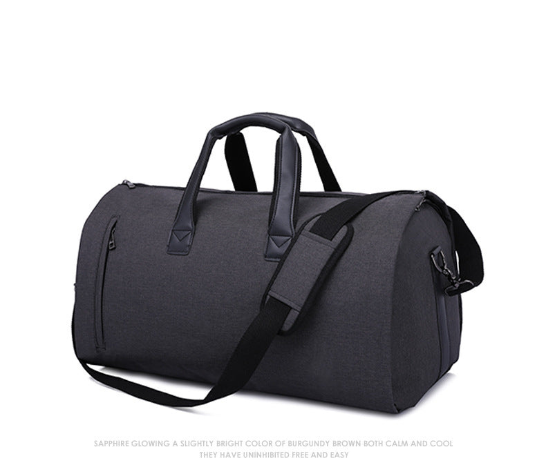 Large-Capacity Travel Duffle w/Cylinder Folding Garment/Suit Bag (Multiple Colors)