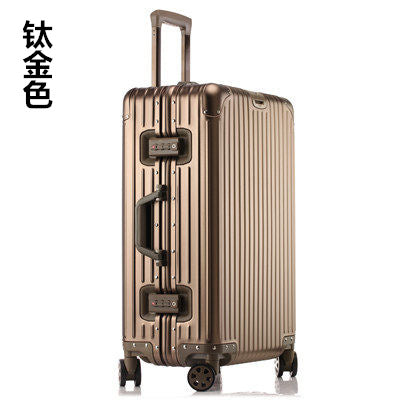 Aluminum Magnesium Alloy Luggage Large Capacity Trolley Case (Multiple Colors)