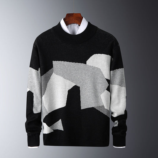 Abstract Men's Warm Sweater