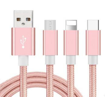 Compatible with Apple, Android, Nylon Woven USB 2.0A Fast Charging Cable (Multiple Colors)