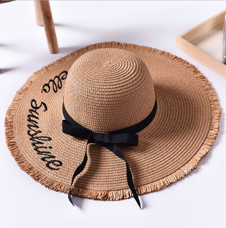 "Hello Sunshine" Beach Sun Hat (Multiple Colors)