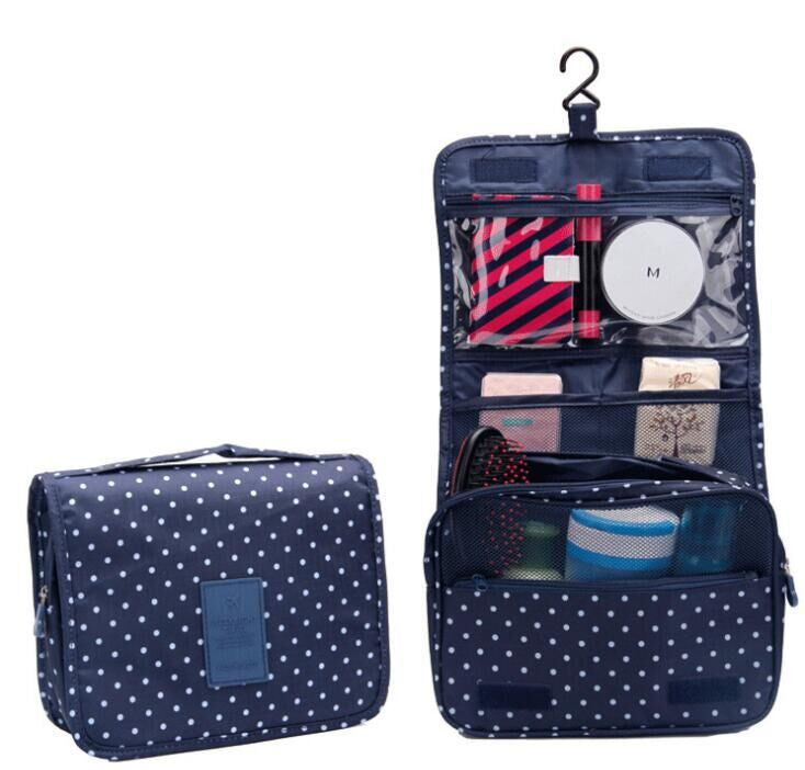 Hanging Foldable Storage Bag For Travel Toiletry Bag (Multiple Colors/Designs)