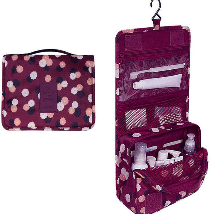 Hanging Foldable Storage Bag For Travel Toiletry Bag (Multiple Colors/Designs)