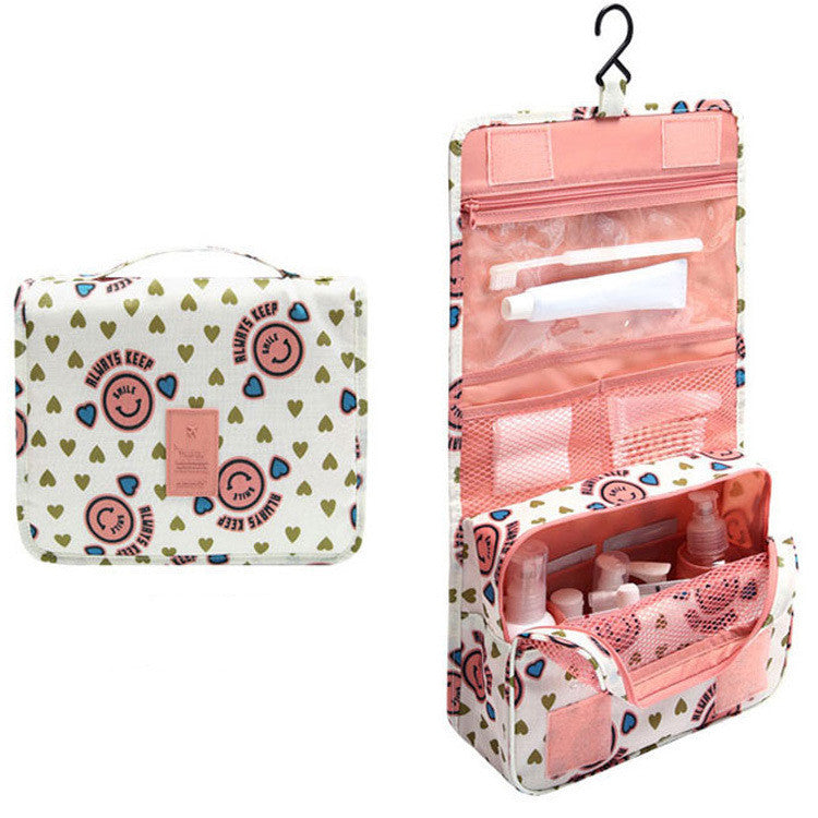 Hanging Foldable Storage Bag For Travel Toiletry Bag (Multiple Colors/Designs)