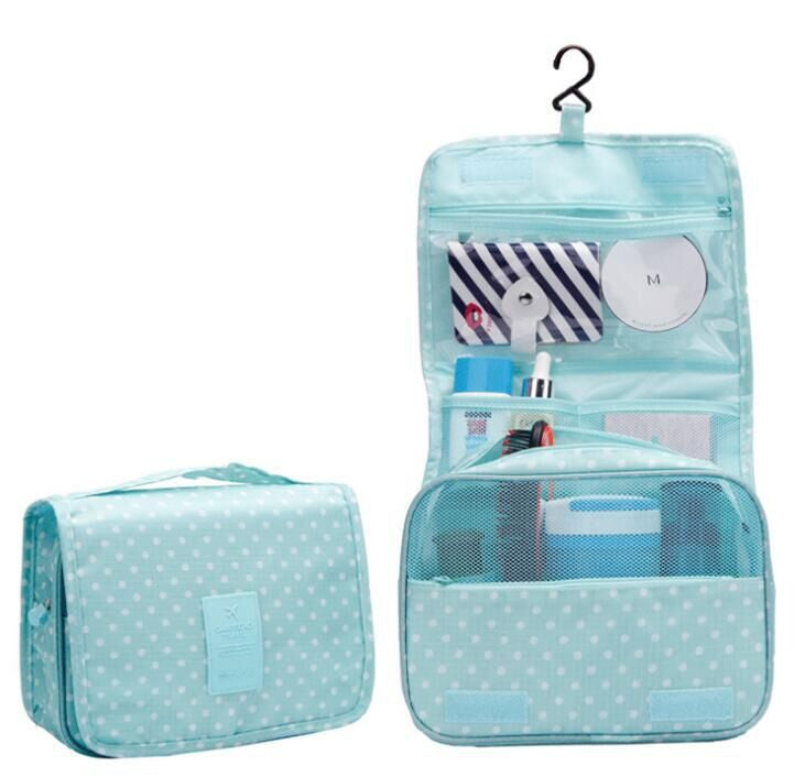 Hanging Foldable Storage Bag For Travel Toiletry Bag (Multiple Colors/Designs)