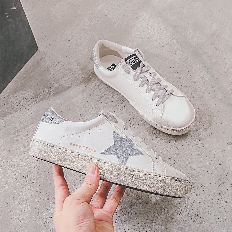 Star Distressed Sneakers (Multiple Colors)