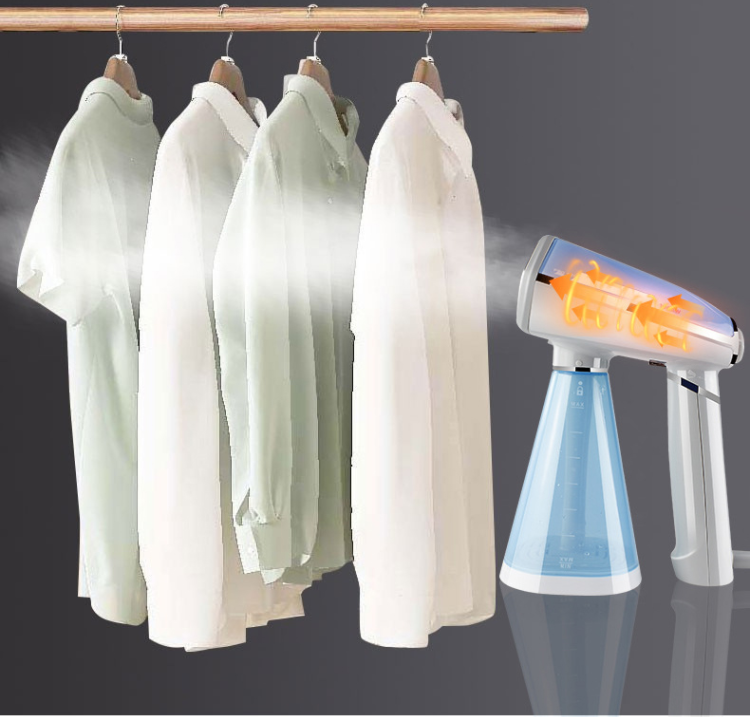 Travel Iron Hand-Held Garment Steamer Set (White)