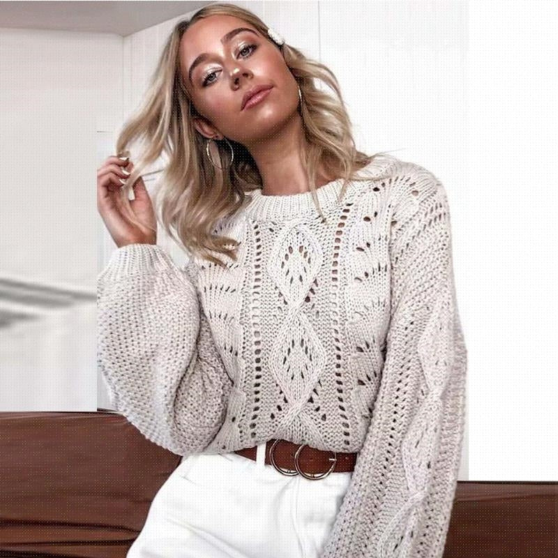 Intricate Knit Sweater (Multiple Colors)