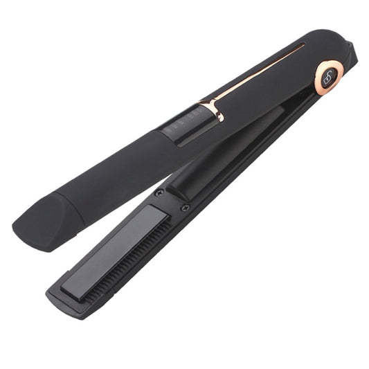 Ceramic Portable Hair Straightening Iron  USB Recharging Wireless (Black & White)