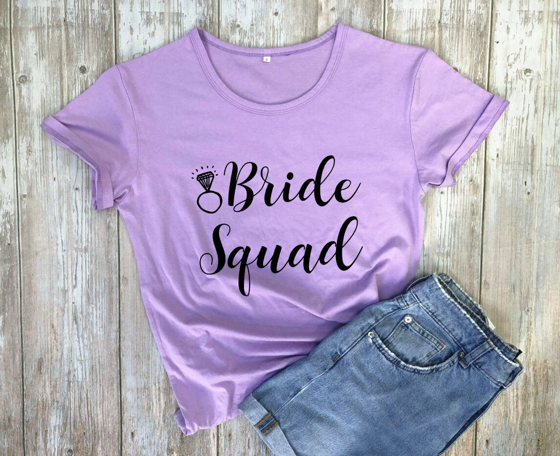 Bride & Bride Squad Short-Sleeved T-Shirt (Multiple Colors)