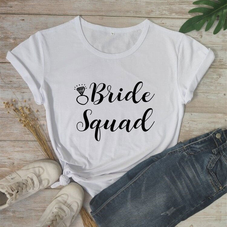 Bride & Bride Squad Short-Sleeved T-Shirt (Multiple Colors)