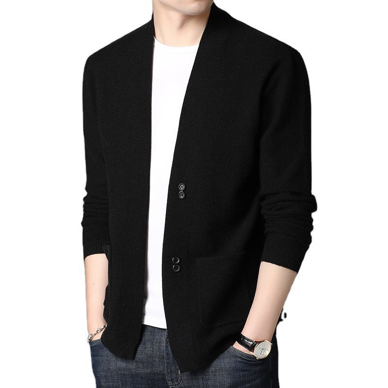 Men's Double Button Waffle Knit Cardigan (Multiple Colors)