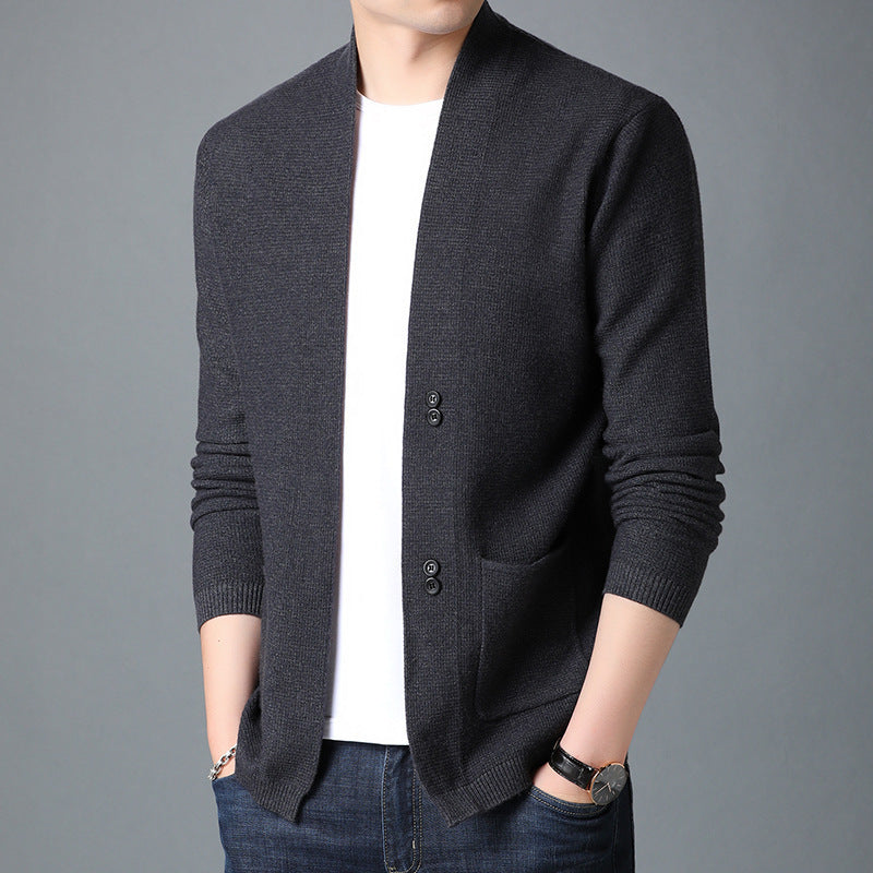 Men's Double Button Waffle Knit Cardigan (Multiple Colors)