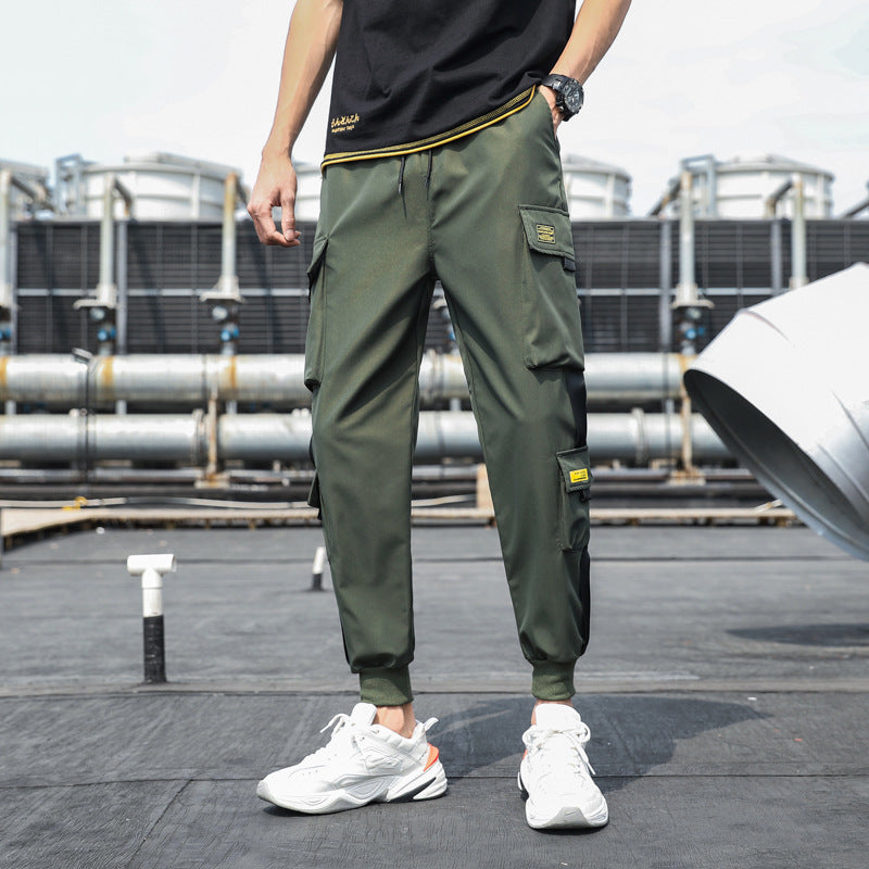 Nine Points Men's Cargo Pants w/Strap & Patch Detailing (Multiple Colors)