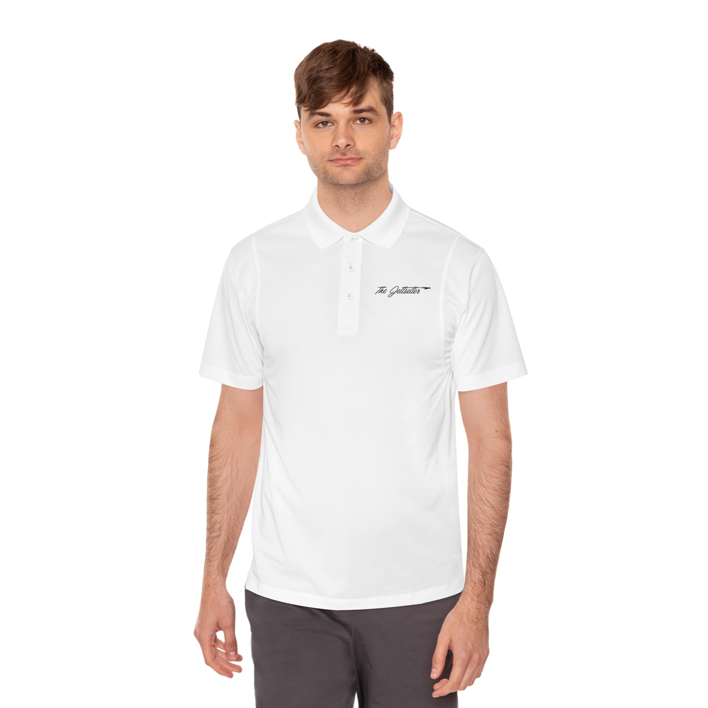 Men's  "The Jettsetter" Sport Polo Shirt (White)