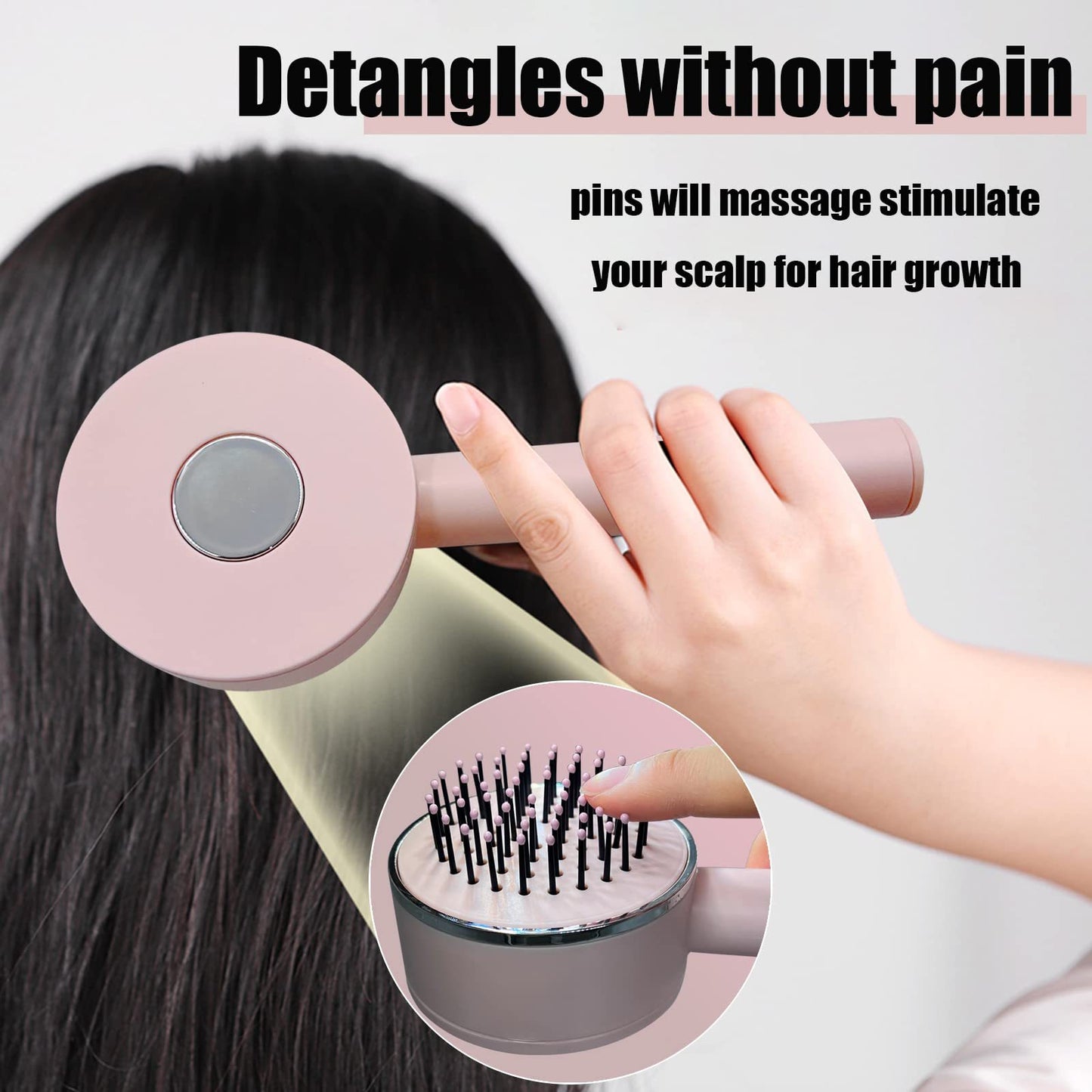 Rechargeable Self-cleaning Hair Brush w/Anti-Static Airbag Massage Comb  (Multiple Colors)