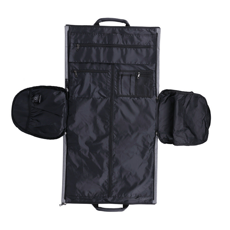 Large-Capacity Travel Duffle w/Cylinder Folding Garment/Suit Bag (Multiple Colors)