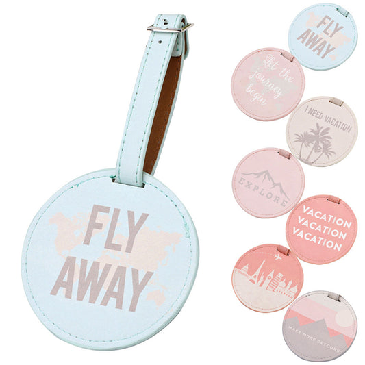 Printed Travel Luggage Tag (Multiple Colors)