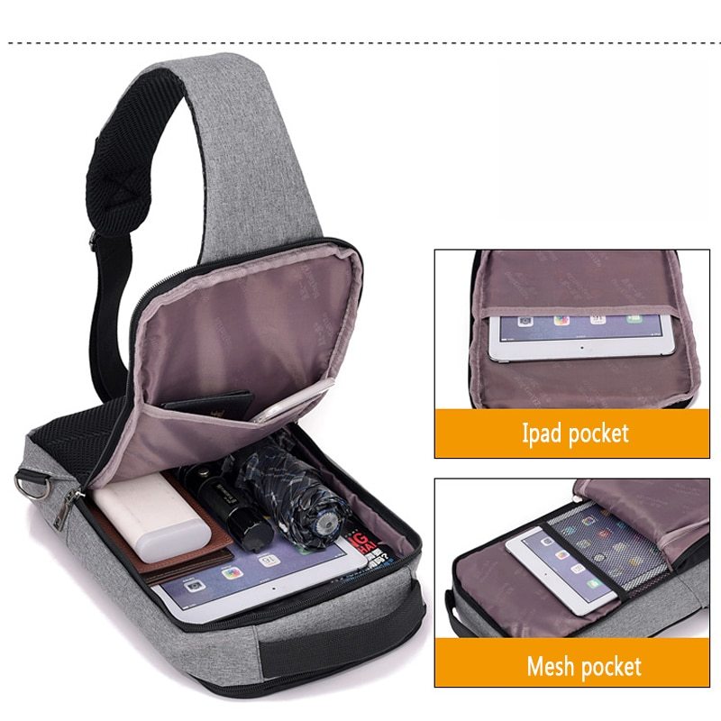 Anti-theft USB Charging Chest Bag (Multiple Colors)