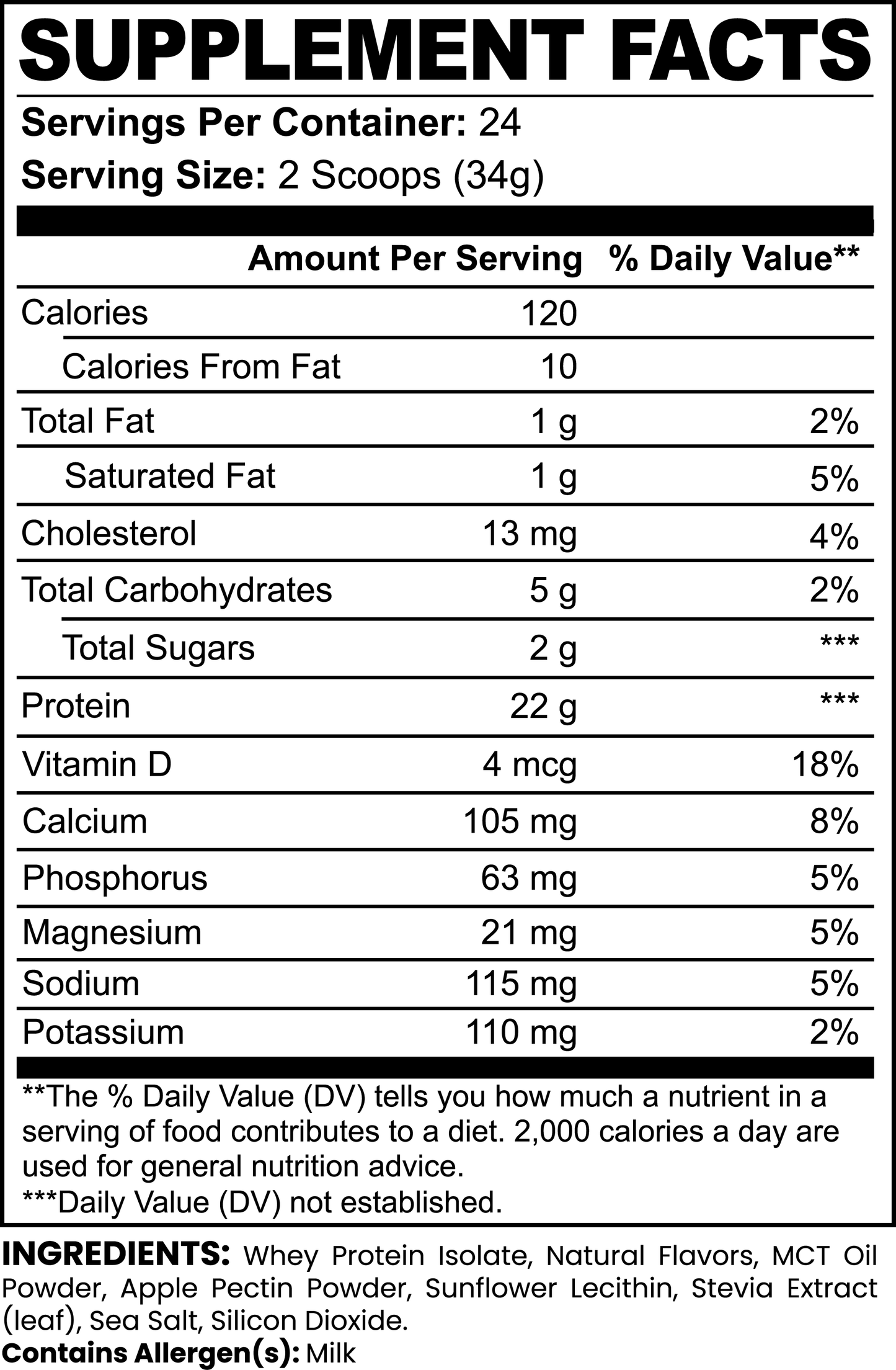 Jett Fuel Advanced 100% Whey Protein Isolate (Vanilla)