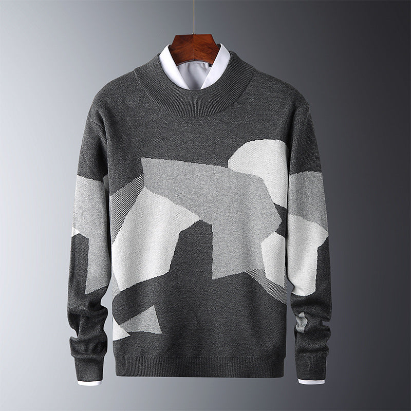 Abstract Men's Warm Sweater