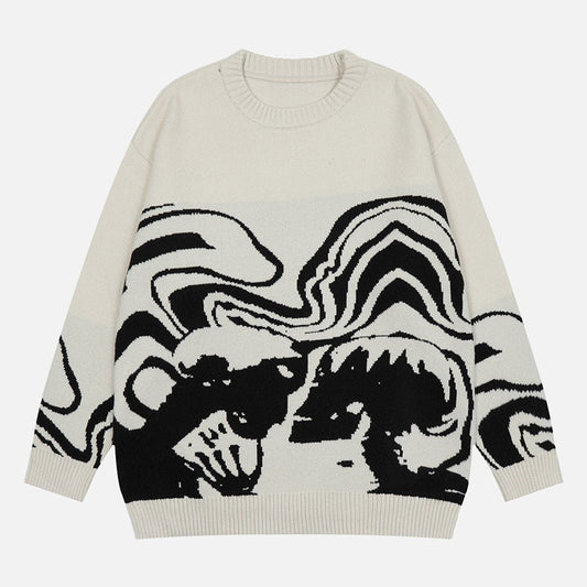 Unisex "Deep in Love" Graphic Knit Sweater (Multiple Colors)