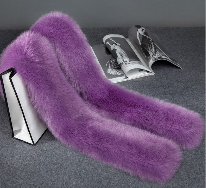 Faux Fur Plush Long Scarf (Multiple Colors)