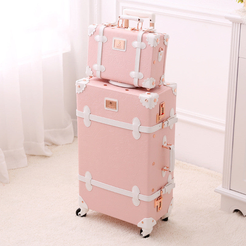 Retro Locking Roller Trunk Suitcase (Multiple Colors/Sizes)