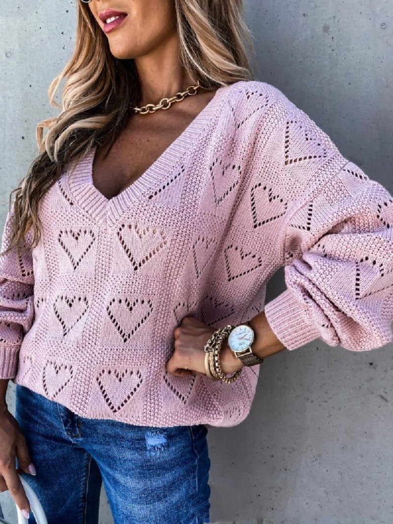 Love Heart Stitch Sweater (Multiple Colors/Styles)