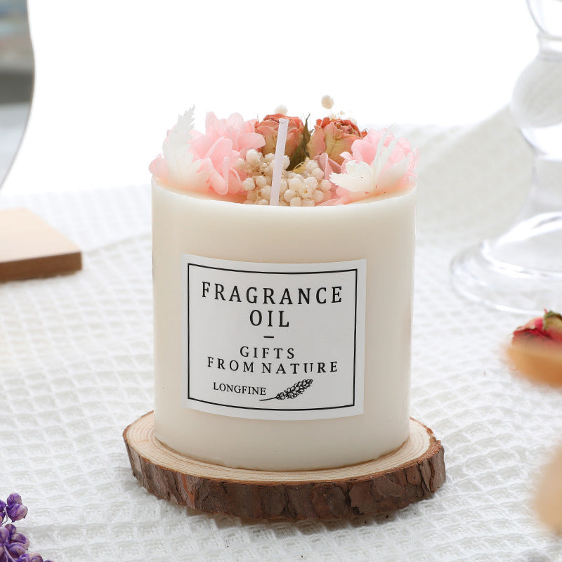 Dried Flowers Romantic Candles (Multiple Colors & Scents)