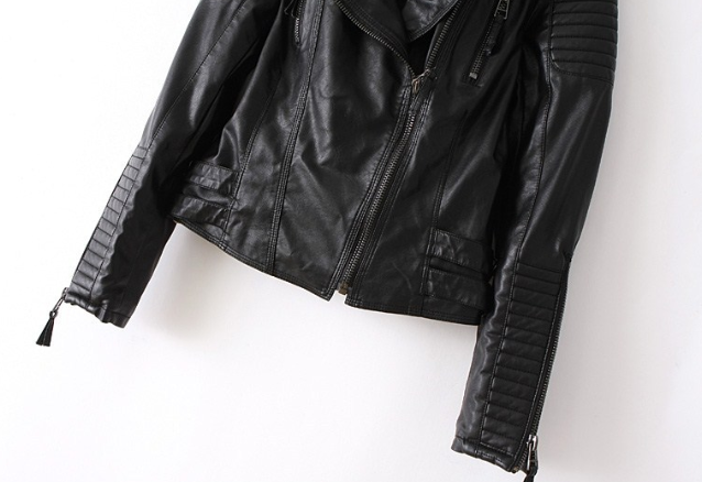 Locomotive Vegan Leather Motorcycle Jacket (Black)