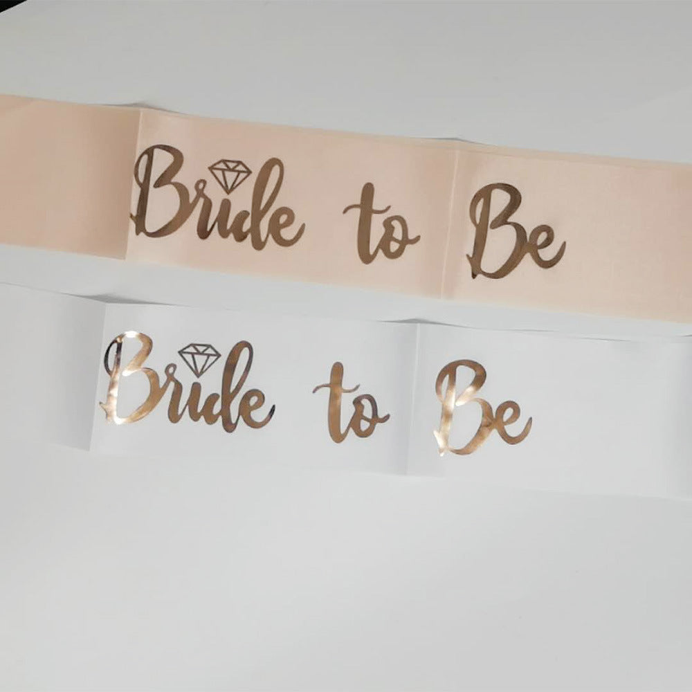 Rose Gold "Bride to Be" Sash For Bachelorette Party (Multiple Colors)