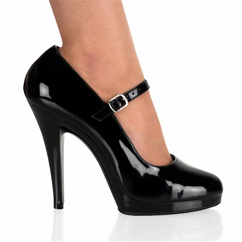 Mary Jane High Heels (Black)