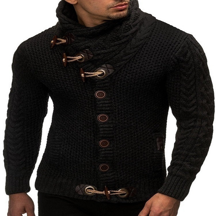 Men's Cable Knit Grommet and Tie Sweater (Multiple Colors)