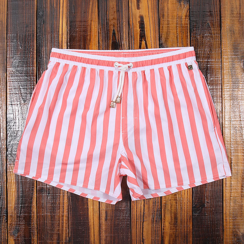 Men's Casual Striped Elastic Drawstring Waist w/Lining Swim Shorts (Multiple Colors/Patterns)