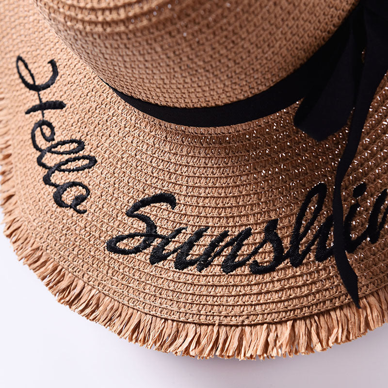 "Hello Sunshine" Beach Sun Hat (Multiple Colors)