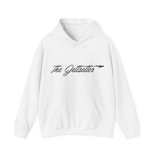 "The Jettsetter" Unisex Heavy Blend™ Hooded Sweatshirt (White)