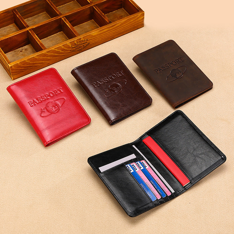 Genuine Leather Travel Passport Case Multi-functional Passport Cover (Multiple Colors)